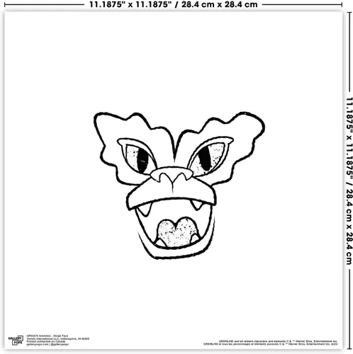 Vista 6 de Trends International Gallery Pops Gremlins - Arte de pared de cara a rayas, versión sin marco, 12 x 12 pulgadas