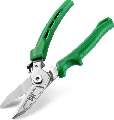 Vista 10 de SK 7" Tijeras resistentes de uso múltiple, tijeras forjadas en caída, cuchillas CR-V con bloqueo de seguridad, empuñaduras cómodas
