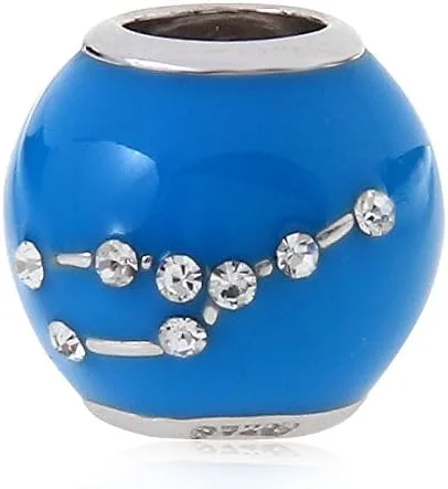 Vista 2 de Abalorio de plata de ley 925 con diseño de signo del zodiaco