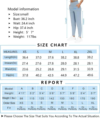 Vista 7 de THE GYM PEOPLE - Pantalones deportivos ajustados para mujer, ligeros, para entrenamiento, yoga, correr y descanso