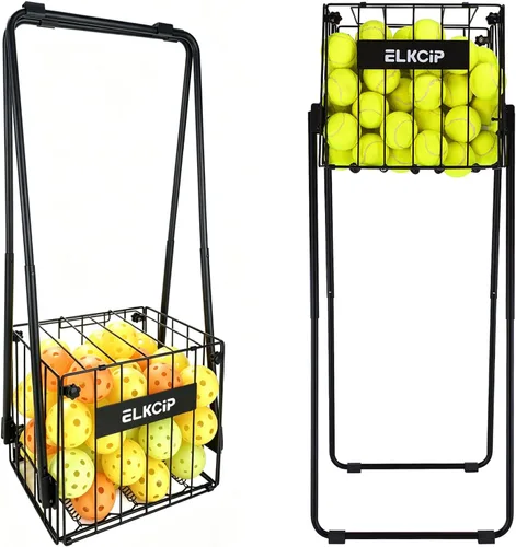 Vista 7 de Portable Pickleball & Tennis Ball Hopper - Pickleball Collector Retriever Basket Carrier Gatherer Picker Container for Picking and Storage Training