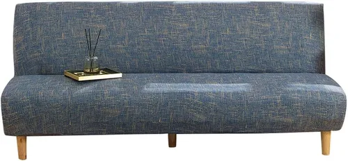 Vista 13 de Fundas de sofá sin brazos, elásticas de elastano, funda plegable para sofá cama, futón sin reposabrazos, protector de muebles para sala de estar