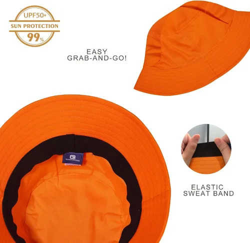 Vista 12 de GADIEMKENSD Sombrero de pescador 100% algodón, unisex, protección solar UPF 50, ligero, plegable