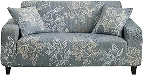 Vista 14 de HOOBUY Funda de sofá estampada, Funda elástica para sillón, funda de sofá biplaza con patrones para sillón con cojines de 2 plazas, Juego de sofá Bd
