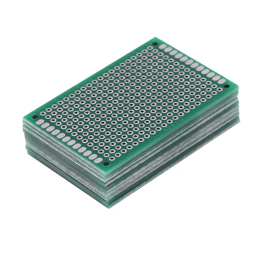 Vista 7 de Acouto 10 piezas 1.6 x 2.4 in doble lados prototipos DIY soldadura universal placa de circuito PCB placa perforada 6x4 placa perforada