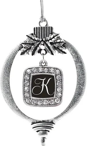 Vista 92 de Inspired Silver - Adorno con dije de reina de rodillo - Adornos navideños cuadrados de plata con joyas de circonita cúbica