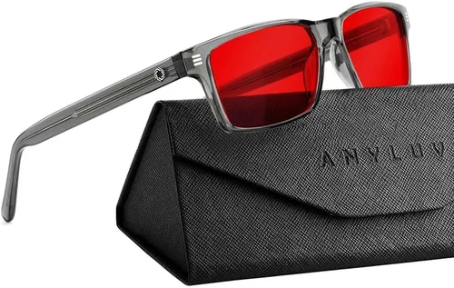 Vista 12 de ANYLUV Blue Light Glasses for Sleep, 99.9% Blue Green Light Blocking with Red Lens, Blue Light Glasses
