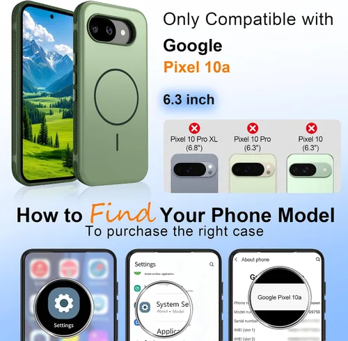 Vista 267 de Jshru Funda para Samsung Galaxy S26 Plus/Galaxy S25 Plus: para Galaxy S24 Plus [compatible con Magsafe] [2 protectores de pantalla HD] cubierta