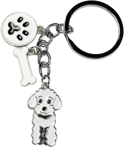 Vista 18 de Llavero para perro, lindo llavero de perro para mascotas, mini llavero de metal