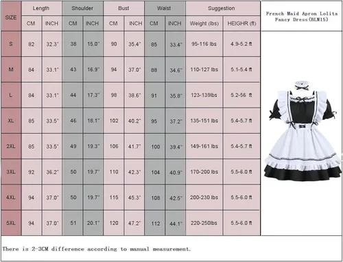 Vista 6 de bellebuy Cute Anime French Maid Dress Cosplay Costume Party Cat Ear Gloves Socks 9 Set