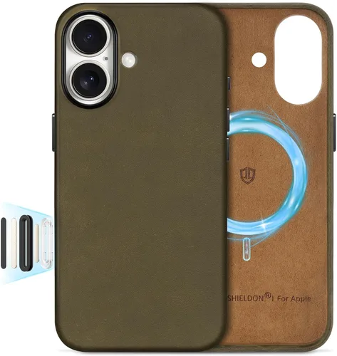 Vista 54 de SHIELDON Funda de piel auténtica para iPhone 17 de 6.3" 2025, color negro