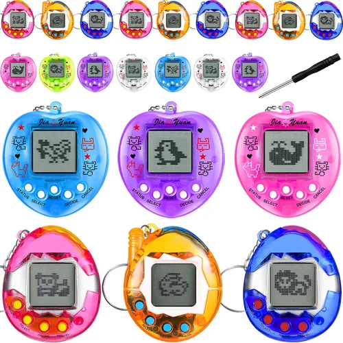 Vista 11 de Paquete de 3 juguetes de llavero virtual vintage para mascotas, juegos de 3