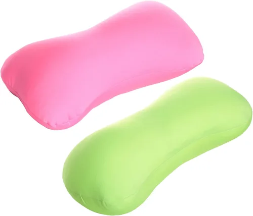 Vista 10 de Paquete de 2 almohadas de cuello de microcuentas, almohada para reposacabezas de hueso y cojín de apoyo cervical, almohada de tubo universal cómoda