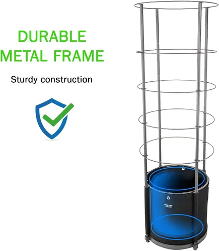 Vista 8 de Outland Living Maceta grande para tomates con enrejado de metal de 68 pulgadas, maceta de tela de 20 galones con drenaje, jaulas altas para trepar
