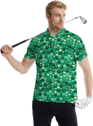 Vista 5 de Camisas polo divertidas para hombre de los años 80, camisas de golf de secado rápido que absorben la humedad, divertidas camisas polo de golf