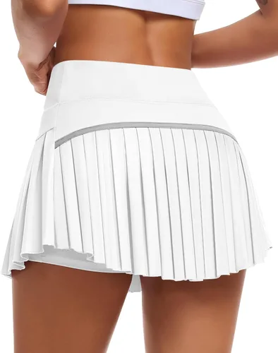 Vista 13 de JoyGirl Womens Pleated Tennis Skirt with Shorts High Waisted Golf Skort Mini Skirt Workout Skirt Athletic Skorts with Pockets