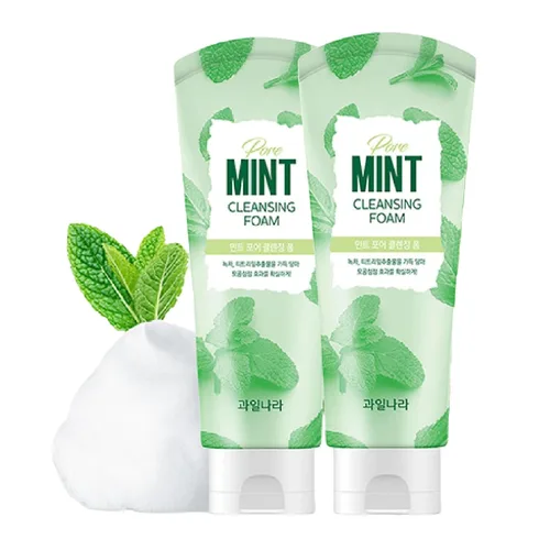 Vista 8 de GASHINA STORY Mint Pore - Espuma limpiadora coreana para lavado facial (renovación), limpiador facial coreano para refrescar la piel propensa al