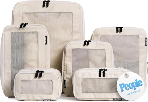 Vista 17 de Aerotrunk Cubos de embalaje de compresión para viajes, paquete de 2, beige