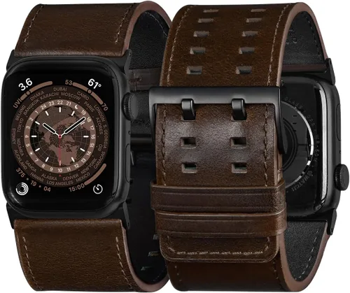Vista 17 de Tefeca Correa Dual Series Compatible con Apple Watch Ultra 2/Ultra 49mm, Series 10 46mm, Series 9/8/7 45mm, SE2/SE/6/5/4 44mm