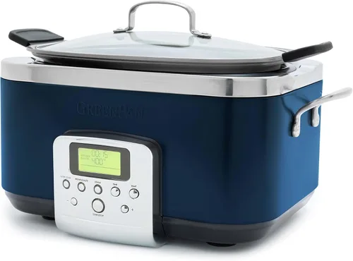 Vista 9 de GreenPan Elite 8 en 1 Olla de cocción lenta programable de 6 cuartos de galón, eléctrica, con tapa apta para lavavajillas y recipiente extraíble