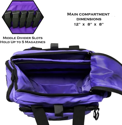 Vista 2 de Exos Tactical Range Bag - Medium Size Range Bag for Shooting - Gun Case for Handguns, Ammo Storage, Tactical Backpack, Molle Webbing, Free Subdued