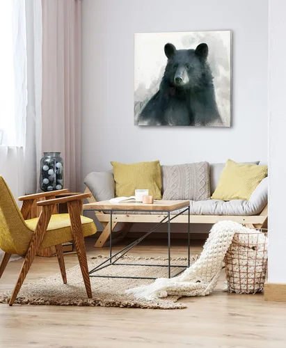 Vista 3 de Wexford Home Lienzo decorativo para pared con diseño de oso Rainsoft