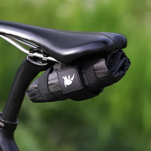 Vista 8 de Rhinowalk Bolsa de almacenamiento de herramientas de bicicleta con correas elásticas, bolsa plegable para herramientas de reparación de bicicletas