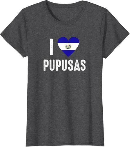 Vista 4 de Camiseta I Love Pupusa from El Salvador
