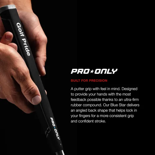 Vista 2 de Golf Pride Pro Only Golf Grip - Putter Grip for Hand Placement - All-Rubber Construction for Firm Feel - Traditional Streamlined