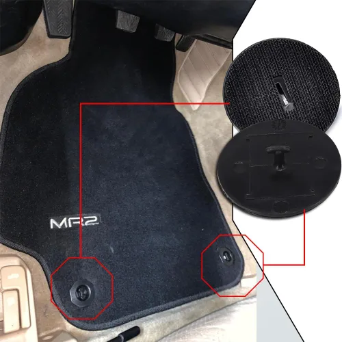 Vista 4 de 4 piezas de sujetadores para alfombrillas de coche, clips de fijación para alfombra de coche, clips/fijos/sujetadores de piso con cerradura