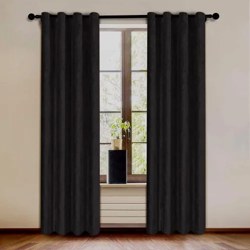 Vista 21 de KEMCO Panel de cortina opaca de felpilla de doble cara para sala de estar, dormitorio, dormitorio, sala de estar, oficina, con aislamiento térmico
