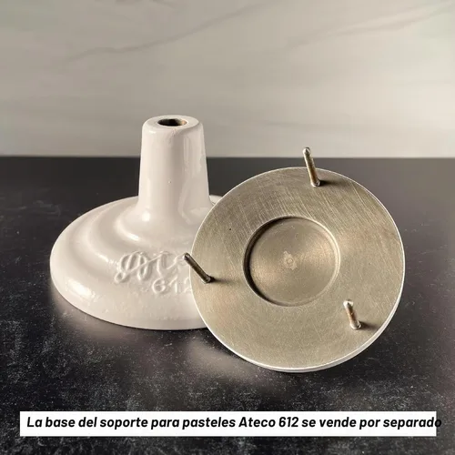 Vista 3 de Ateco 608 REVOLVING Cake Decorating soporte, 11" Ronda, apto para uso alimentario de plástico Base & parte superior