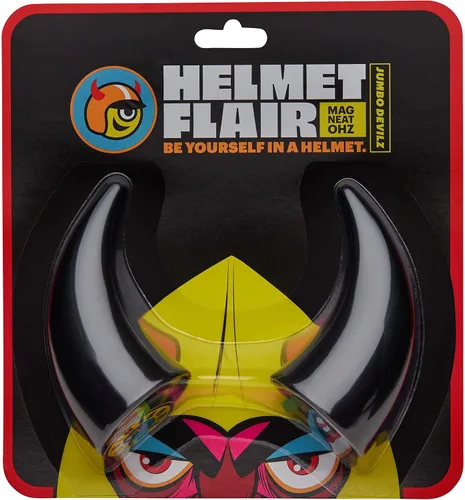 Vista 4 de MagNeatOhz - Cuernos de diablo grandes para casco, fabricados en Estados Unidos, accesorio magnético e intercambiable para casco, par