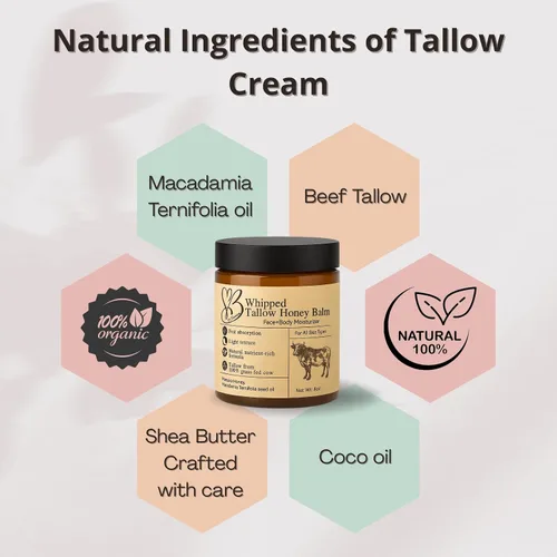 Vista 2 de Tallow de ternera para la piel, bálsamo de sebo para cara, hidratante facial de calvicie, crema hidratante de ternera, bálsamo de ternera y bálsamo