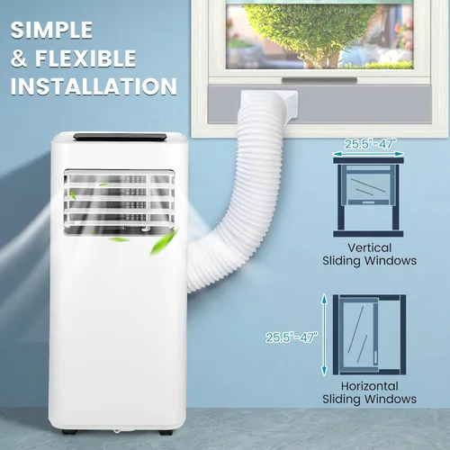 Vista 6 de KOTEK Aire acondicionado portátil para habitación de hasta 350 pies cuadrados, unidad de CA 3 en 1 de 10000 BTU para dormitorio con modo