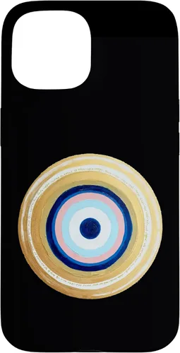 Vista 6 de Carcasa para iPhone 17 con protección contra maldiciones amarillas y negras, color rosa