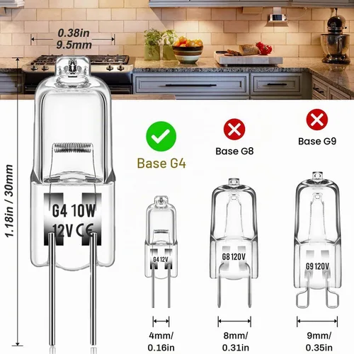 Vista 3 de Bombillas halógenas de 10 W 12 V - 10 paquetes de bombillas halógenas G4 de larga duración, de alto rendimiento, regulables con base G4 de doble