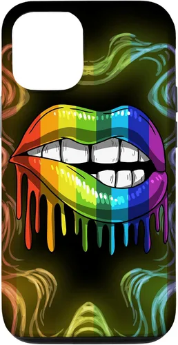Vista 28 de Rainbow Lip Drip Lesbiana Gay Pride Bisexual Transgénero LGBT Funda para iPhone 17