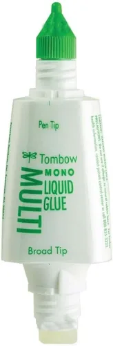 Vista 4 de Tombow 62191 MONO - Pegamento multilíquido, 0.88 onzas, 1 paquete. Pegamento multiusos con dispensador de doble punta para una aplicación