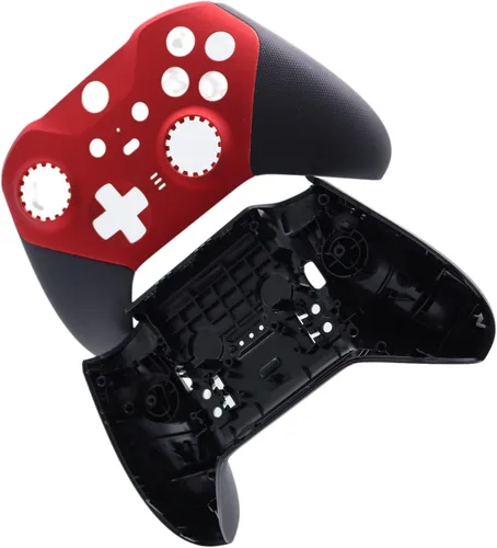 Vista 3 de Deal4GO Cubierta frontal de carcasa frontal con carcasa trasera Kit de repuesto para controlador Xbox One Elite 2 Modelo 1797 (rojo)