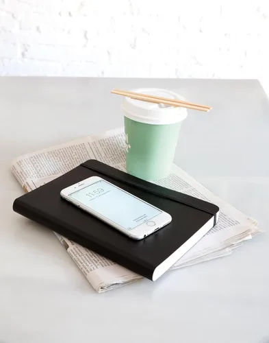 Vista 9 de Basicos MR 10420 - Cuaderno A6 de piel flexible con 300 páginas con cuadrícula con índice - Viene con goma - Negro