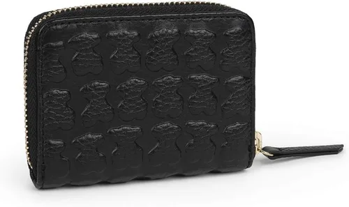 Vista 2 de TOUS Sherton - Monedero de cuero vacuno, tarjeteronegro, para mujer, marca española, negro (negro 19-3911tcx)