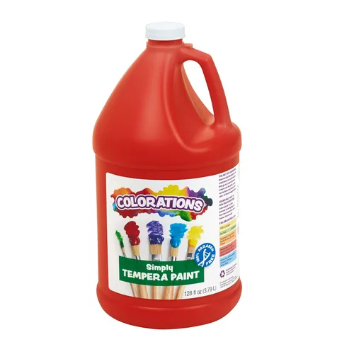 Vista 14 de Colorations Pintura de témpera simple sin parabenos para niños, juego de 11 galones, pintura vibrante para póster y aula, fabricada en Estados