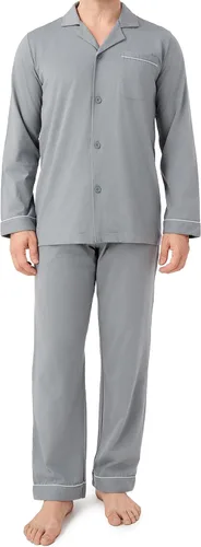 Vista 25 de DAVID ARCHY - Pijama de algodón con botones para hombre