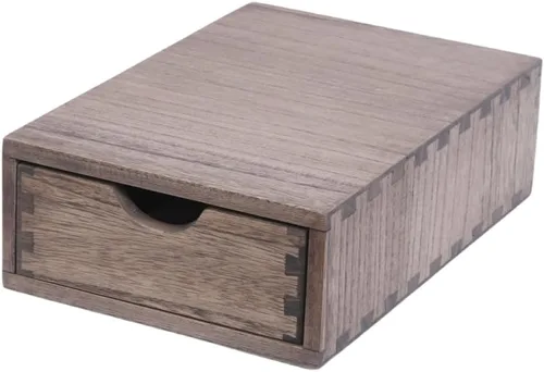Vista 7 de DDYURI Soportes para cápsulas de café de 1 capa y 1 cajón, marrón oscuro (CF1D1C-DK)