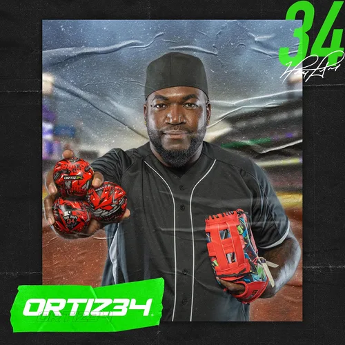 Vista 7 de Guante de T-Ball con Graffiti de 9" - Guante de Béisbol Juvenil con Graffiti David Ortiz - Para Diestros, Fácil de Cerrar, No Requiere Verde/Púrpura