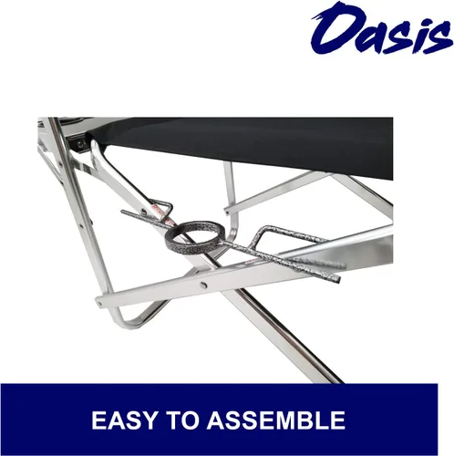 Vista 8 de Oasis Premium Director - Silla de pesca con soporte para caña, silla plegable de aluminio