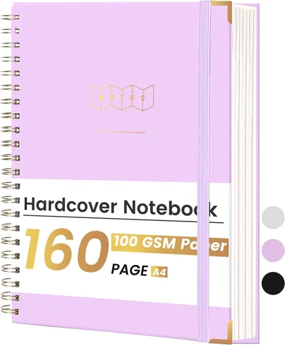 Vista 10 de Yoment Cuaderno de espiral de 8.5 x 11 pulgadas, cuadernos de tapa dura A4 para el trabajo, cuaderno con rayas universitarias, diario, cuadernos