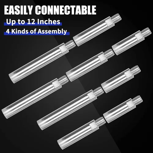 Vista 3 de 12 piezas de kit de accesorios para amoladora angular con tuercas de brida, varilla de conexión de eje extendido para amoladora angular con rosca