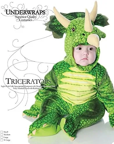 Vista 3 de Underwraps Triceratops para bebé, Multicolor